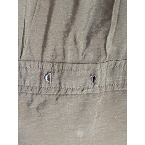 Maeve Anthropologie Dress Size 4 Olive Shirt Collared Pockets Quiet Luxury Minim - Picture 8 of 11